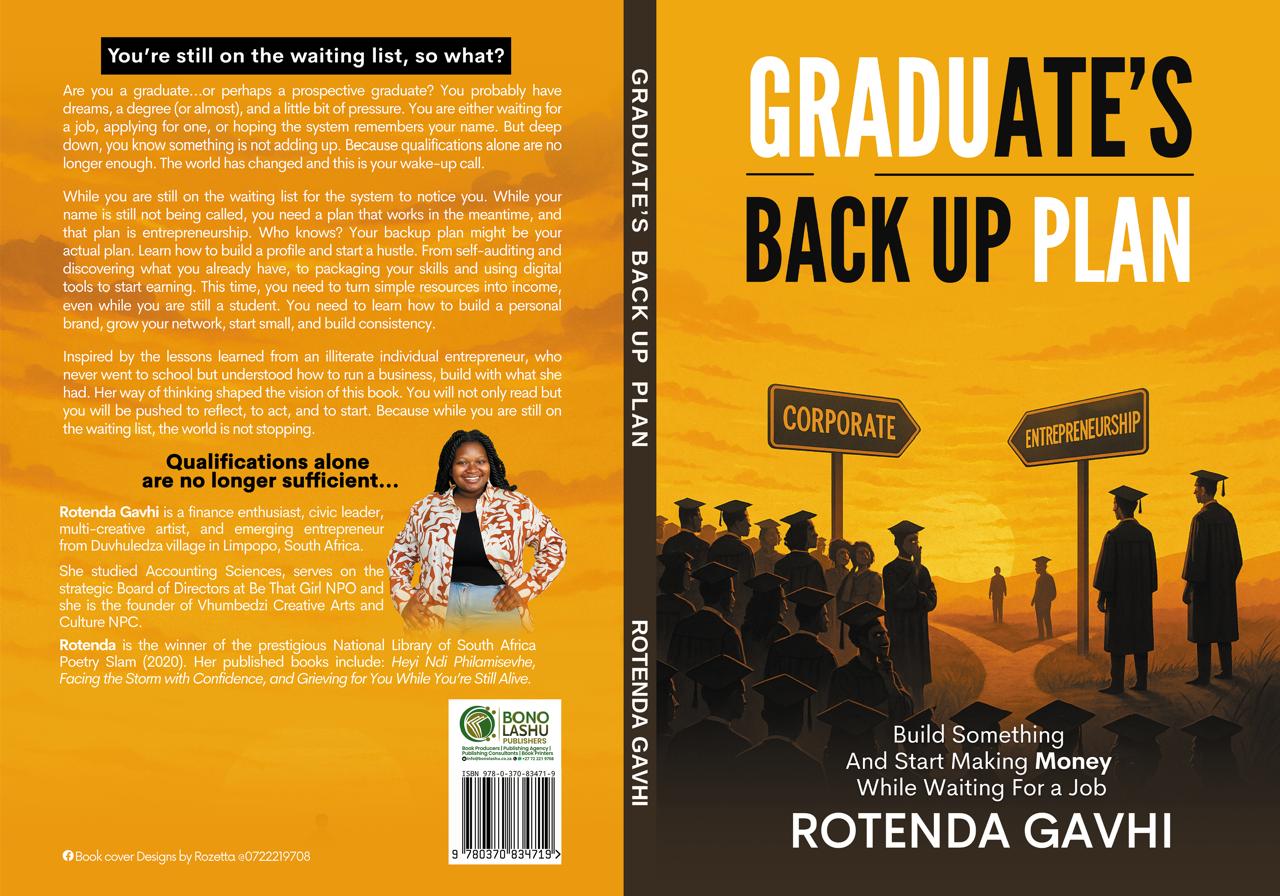 Graduate's Back Up Plan cover - front design